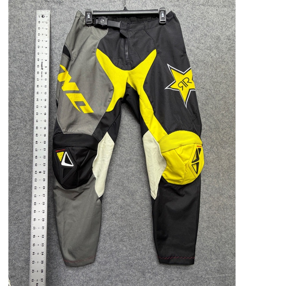 One Industries Atom Rockstar Energy Motocross Racing Pants Black Yellow Mens 30 - Picture 4 of 16